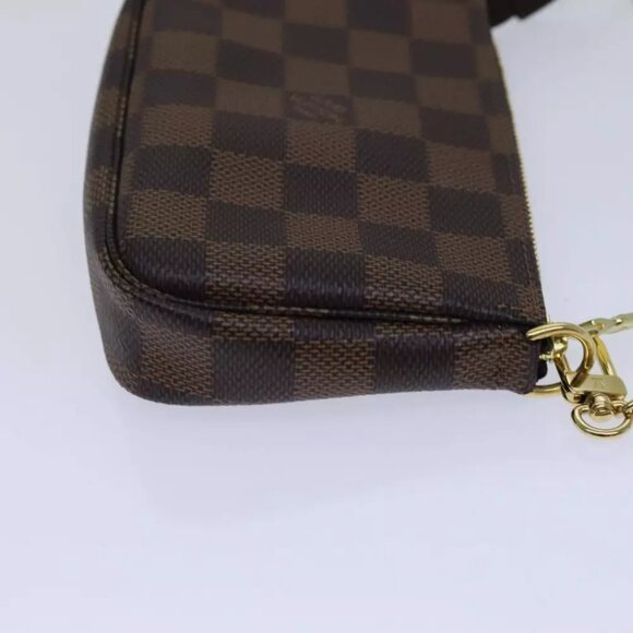 LOUIS VUITTON Damier Ebene Mini Pochette Accessoires Pouch N58009 LV Auth ac3267 - Picture 4 of 15
